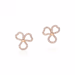 Серьги из розового золота с бриллиантами, Tiffany 💎 Open Flower. В наличии