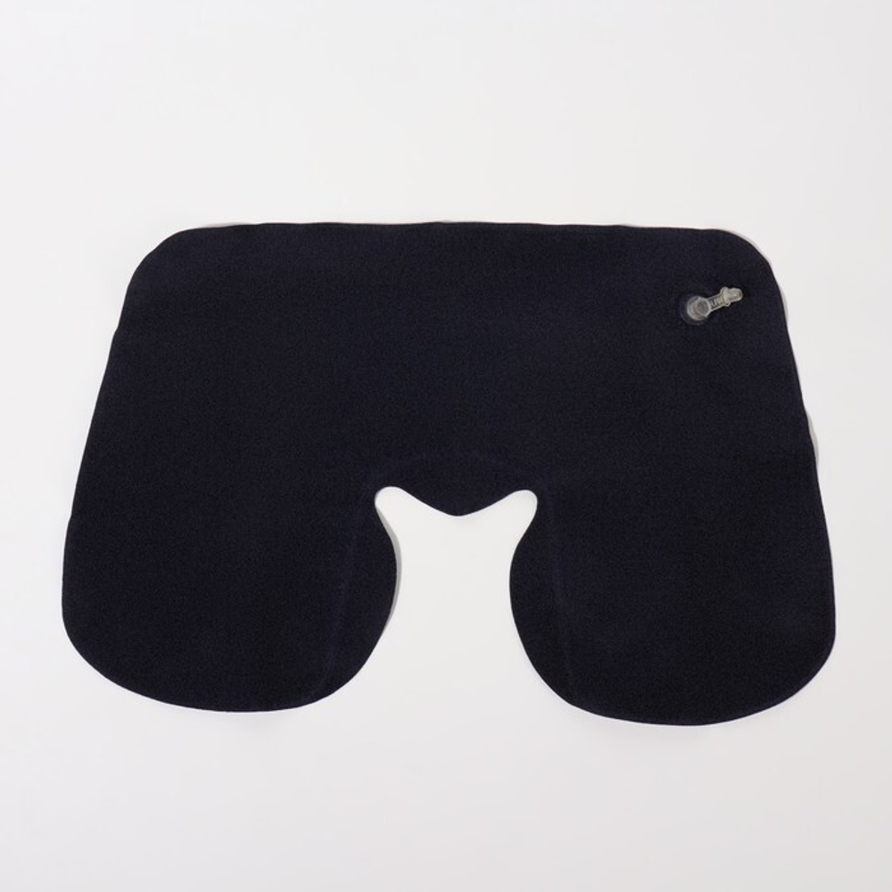 Подушка для шеи дорожная, надувная, 38 × 24 см, цвет синий