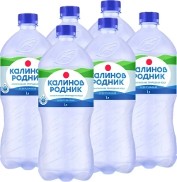 Вода газированная Калинов Родник минеральная, 6 шт х 1 л