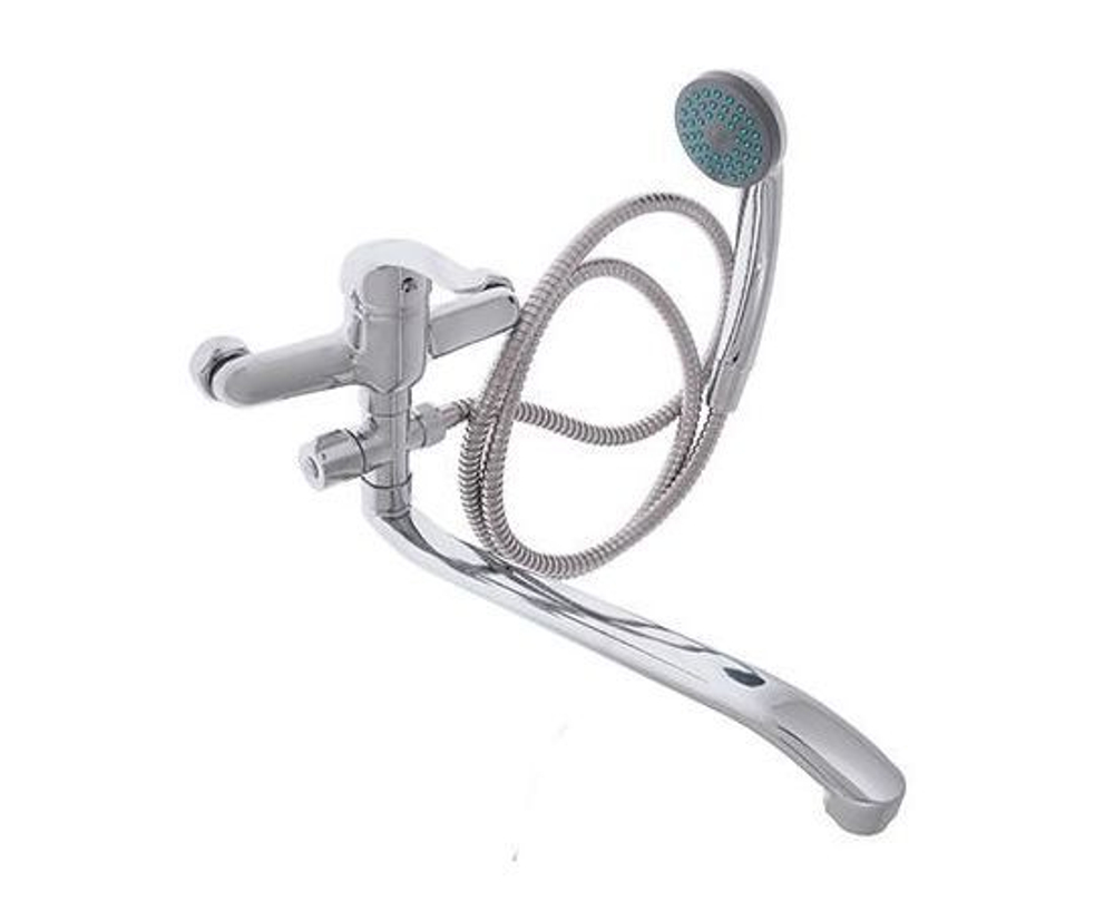 Смеситель для ванны с душем, плоский излив 35см, кер. картридж 35мм, хром, цинк, SK09-I102 СоюзКран (1/10)