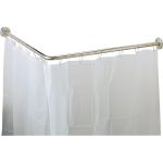 Штанга для душевой шторы угловая 800х800 мм нерж. сталь NOFER 09042.B глянцевый