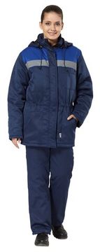 Куртка зимняя женская "Бригада" (синий/василек)