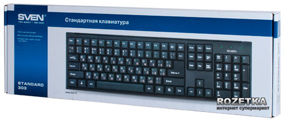 Klaviatura \ Клавиатура \ Keyboard Sven Standart 303 Black
