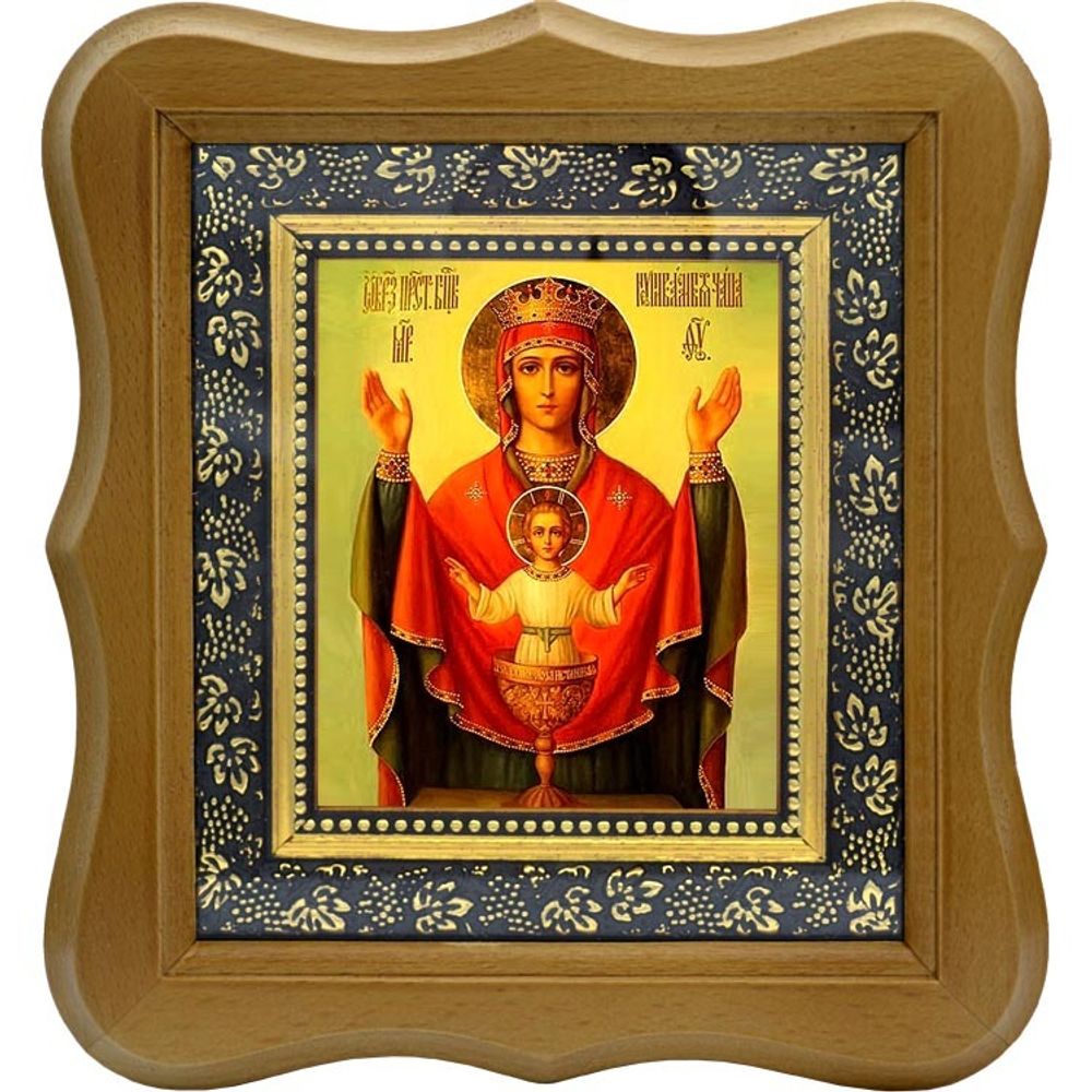 Неупиваемая чаша. Икона Божьей Матери на холсте.