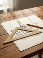 Треугольник из бука 400 мм