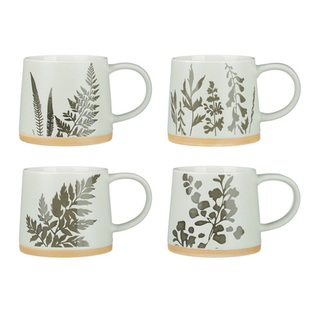 Кружка Ботаника тм MILLIMI, 380мл, 4 дизайна, фарфор