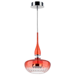 804402 Люстра ASTRA LED 12W 580LM ХРОМ/КРАСНЫЙ 3000K