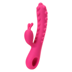 Розовый вибромассажер 21,5см с бугорками Kokos Smon №1