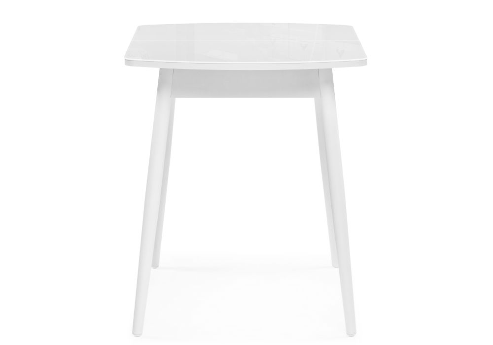 Стеклянный стол Калверт 94(126)х64х75 белый