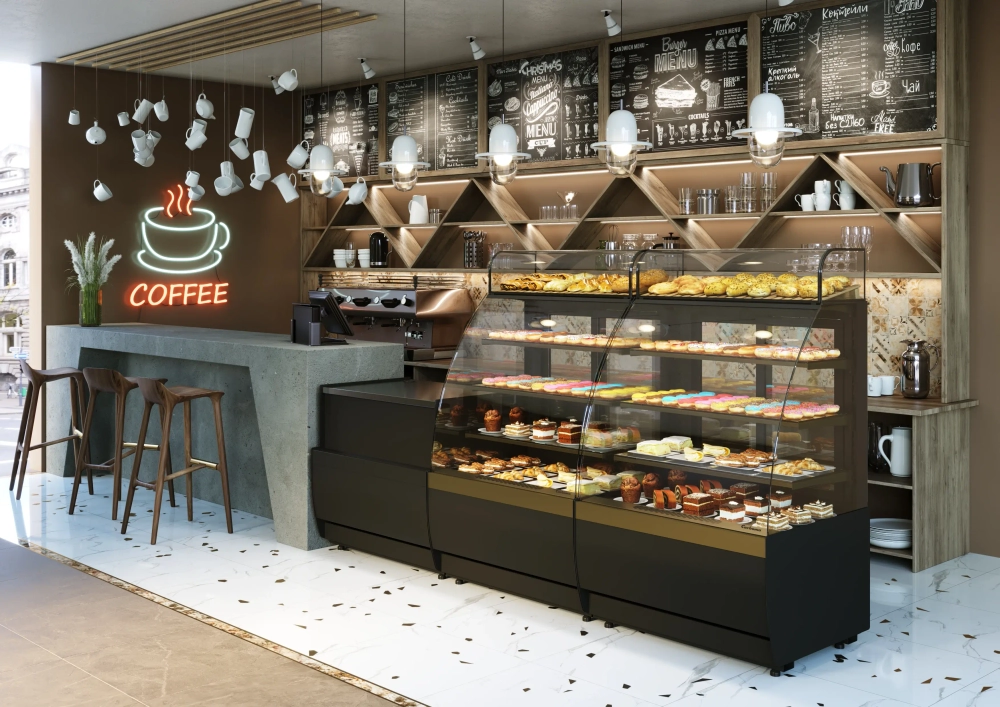 Витрина кондитерская Полюс K70 VM 1,3-1 LIGHT (версия 2.0) (9005-0109)