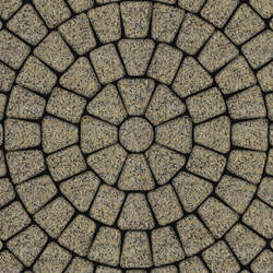 Тротуарная плитка КЛАССИКО (круг) - Гранит+ Желтый с черным, комплект из 3 видов плит