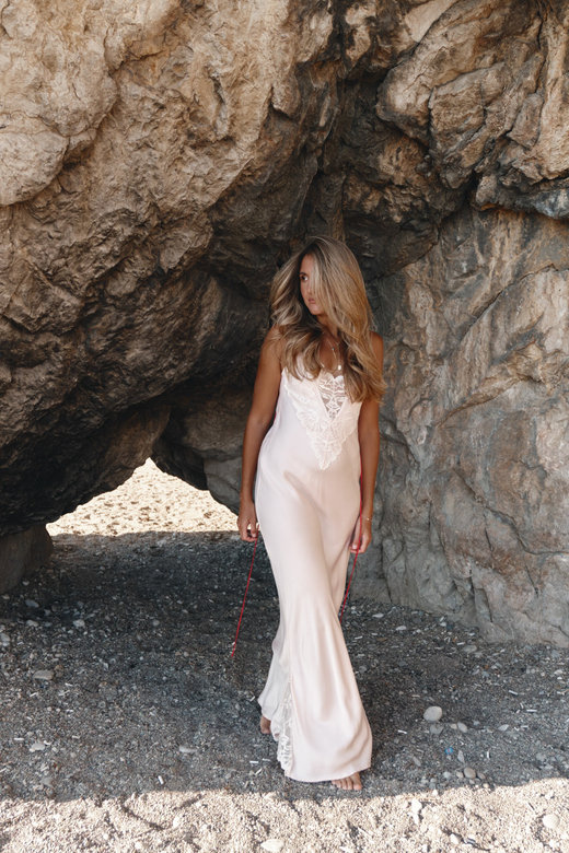 Комбине на бретелях red