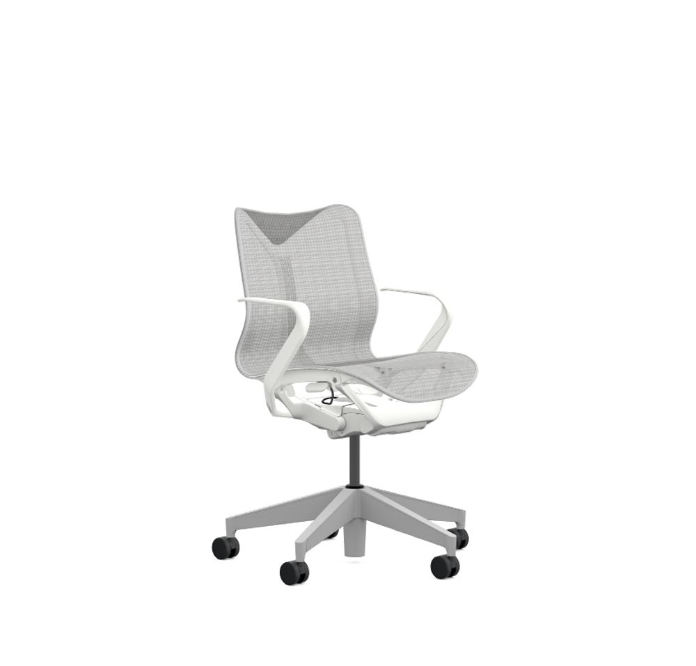 Кресло Herman Miller Cosm, низкая спинка, цвет Mineral, нерегулируемые подлокотники