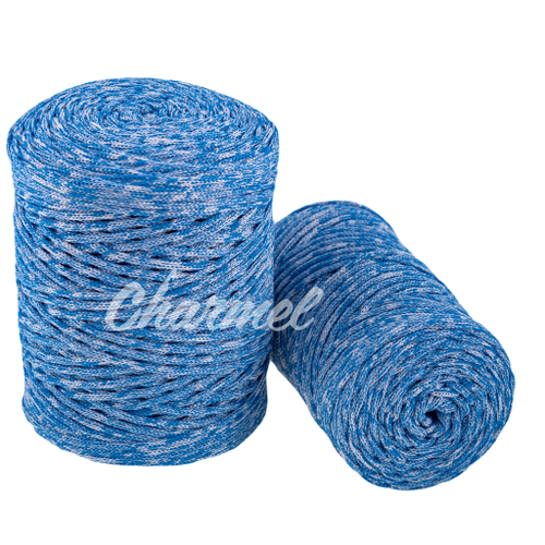 Azure melange polyester cord 4 mm