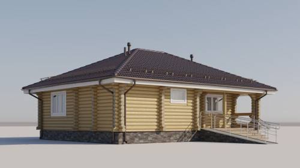 Проект Дома 102 кв. м из бруса Д-43