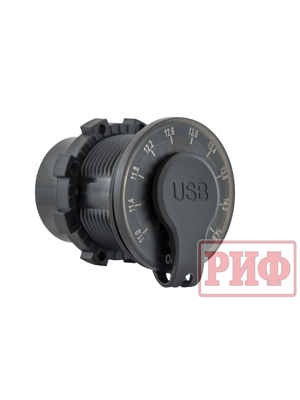 Розетка USB 2 QC 3.0 с вольтметром