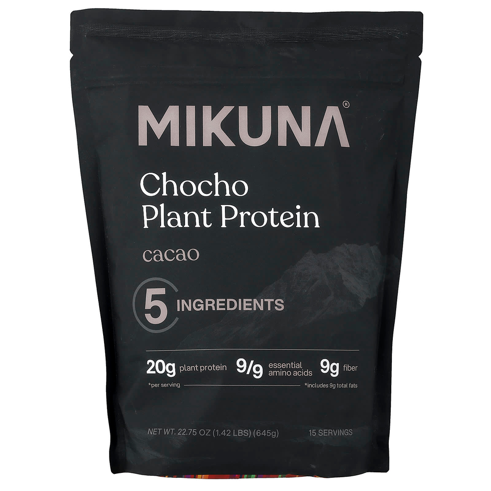 MIKUNA, протеиновый порошок из растения шоколад (чочо), со вкусом какао, 645 г (1,42 фунта)