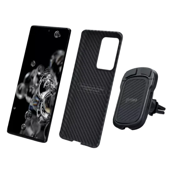 Pitaka MagEZ Mount Qi автомобильное зарядное устройство / магнитный держатель, крепление в решетку , кевлар (арамид)