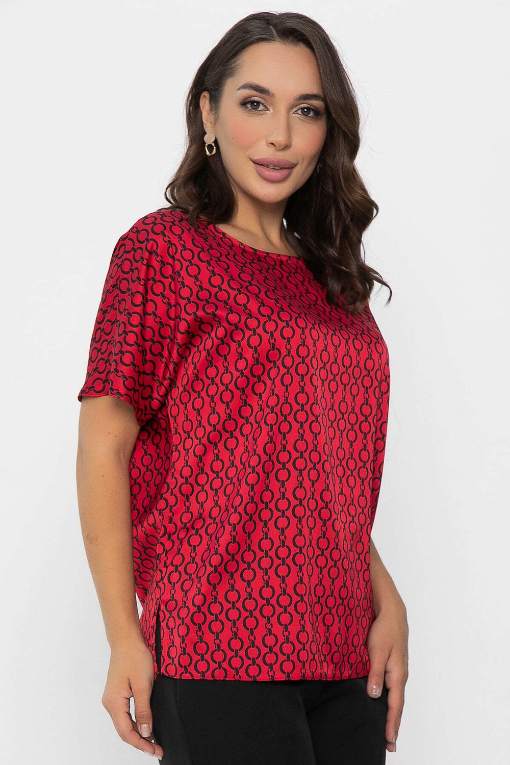 Блуза Морган (красная/цепи) Б14087-16М LT Collection