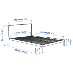 Двуспальная кровать - IKEA KLEPPSTAD, 140х200 см, белый КЛЕППСТАД ИКЕА