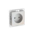 Atlas Design розетка без заземления со шторками, 16А, мех., быстрозажим. клем., жемчуг