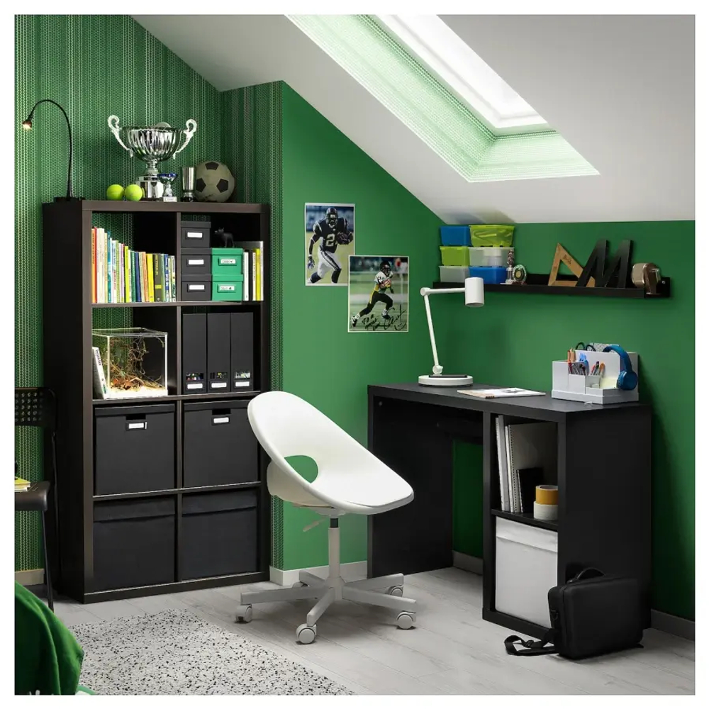 Письменный стол с  полкой - IKEA KALLAX/КАЛЛАКС ИКЕА, черный, 77x111x39см