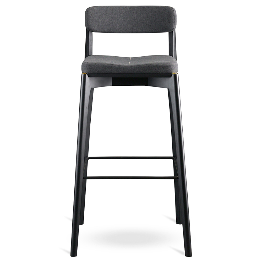 Стул барный aska, рогожка, черный/темно-серый