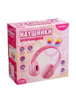 Беспроводные наушники «Зайчик», световые эффекты, складные,