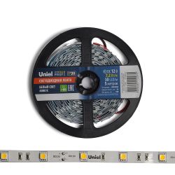 ULS-M22-5050-30LED-m-10mm-IP20-DC12V-7.2W-m-5M-4000K PROFI Гибкая светодиодная лента на самоклеящейся основе. Катушка 5м. в герметичной упаковке. Белый свет4000К. ТМ Uniel.