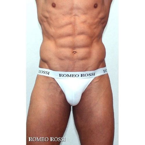 Мужские трусы танга белые Romeo Rossi Tanga RR3001-01