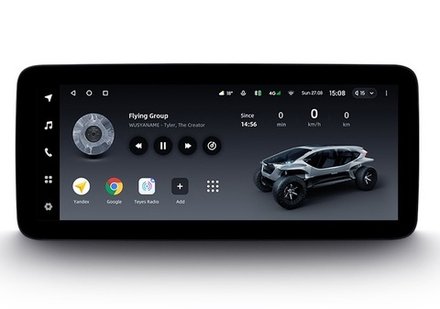 Магнитола для Toyota RAV4 50 2023+ (взамен 10" из Китая) - Teyes LUX ONE ROUND монитор 12.3" на Android 10, ТОП процессор, CarPlay, 4G SIM-слот