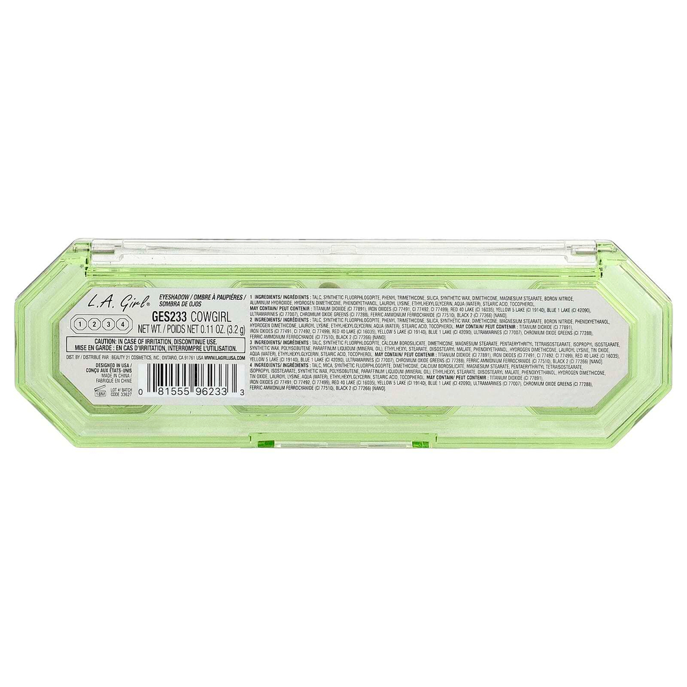 L.A. Girl, 4 Play, палитра теней для век, GES233 Cowgirl, 3,2 г (0,11 унции)