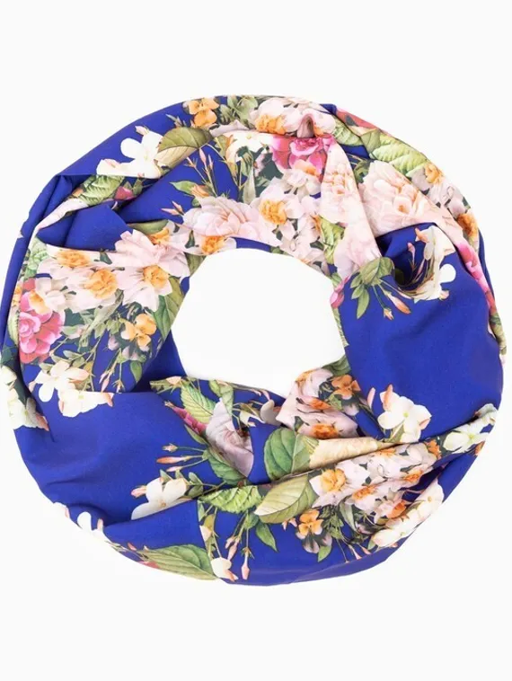 Снуд женский текстильный, цвет синий, размер 32х72