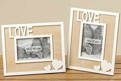 Фоторамка "Любовь" в ассортименте 21х2х26см МДФ,стекло