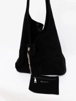 сумка через плечо шоппер натуральная замша