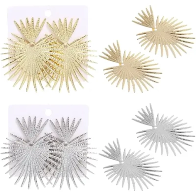 Серьги «ЭЛЛОДИ», солнце, цвет золото и серебро, 7*5,5см