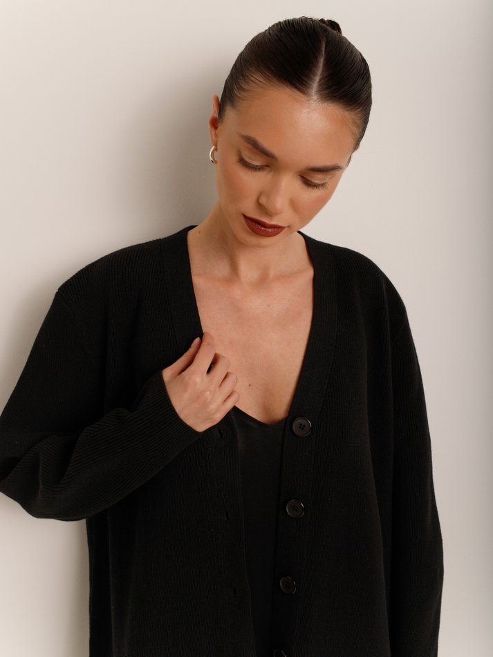 Кардиган удлиненный из хлопка