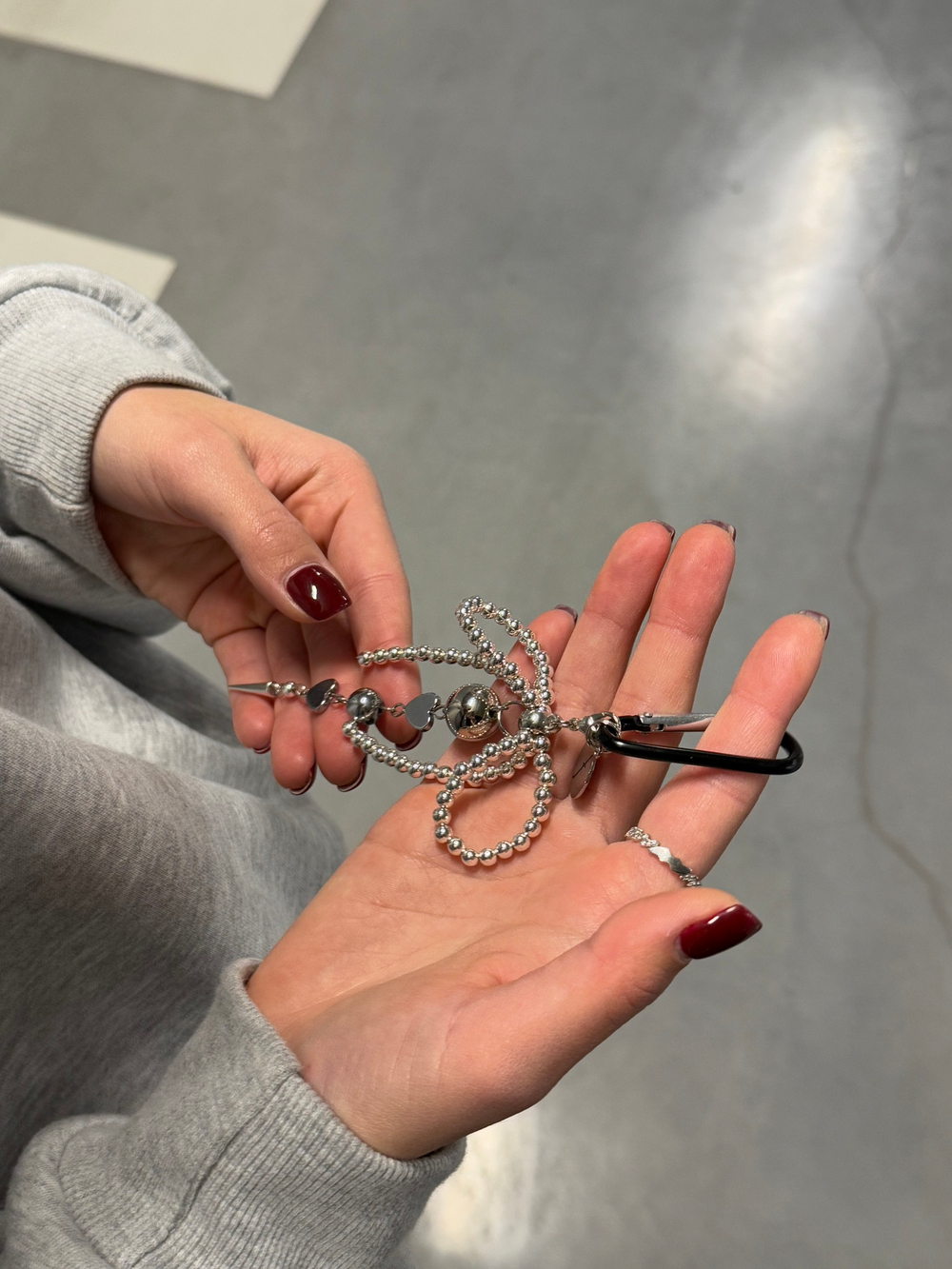 silver coquette trinket