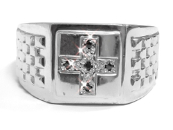 Ювелирное мужское кольцо из серебра,вставка раух топаз