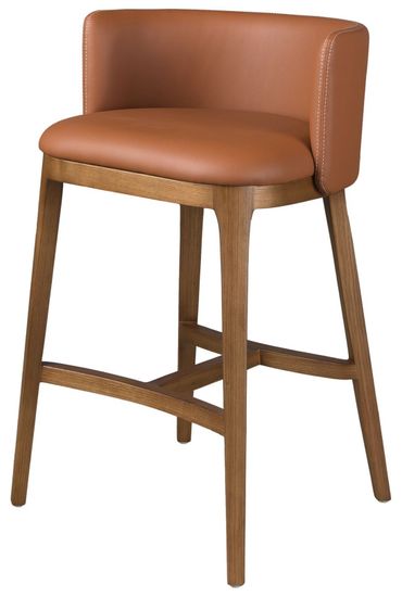 Барный стул 4158 из коричневой экокожи Испания