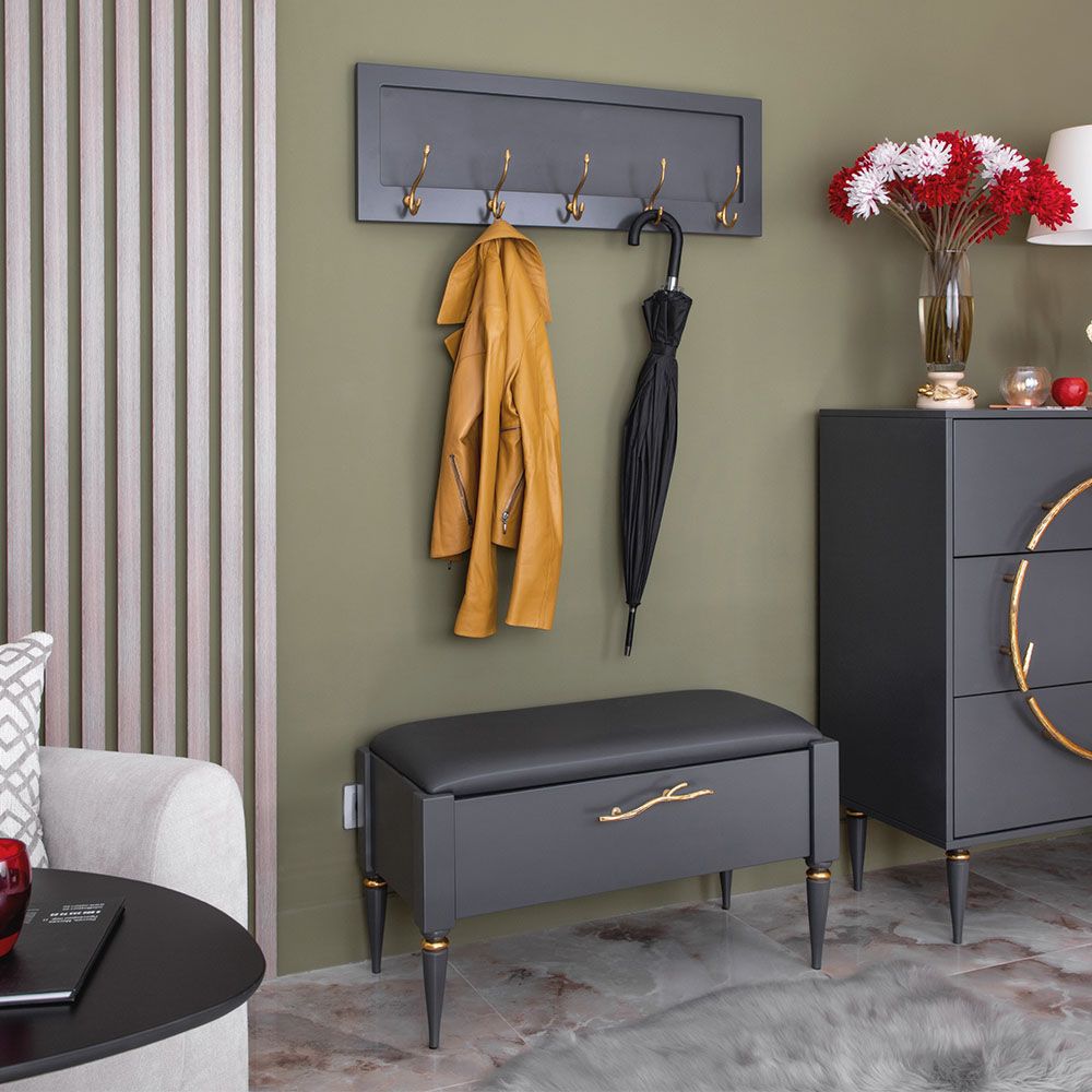 Банкетка Арт Серый Голд