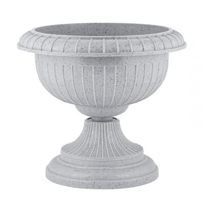 Вазон на ножке большой D395мм, светлый камень