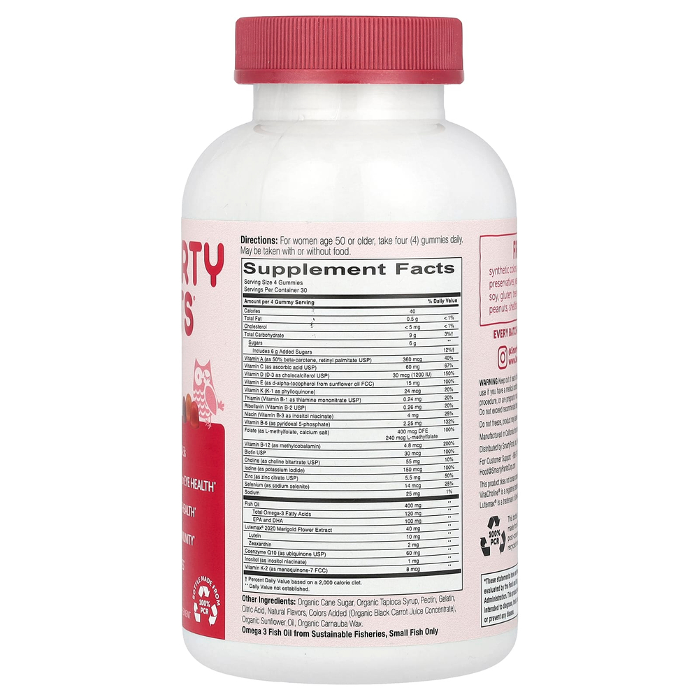 SmartyPants, формула мультивитаминов для женщин старше 50 лет, голубика, апельсиновый крем и клубника с бананом, 120 жевательных конфет