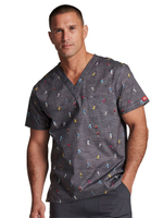 Топ медицинский мужской Dickies Prints DK725, подковы, 4XL