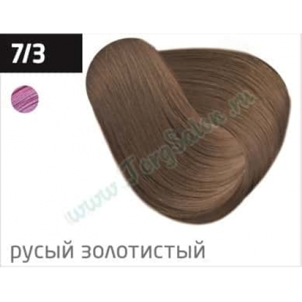 Перманентная крем-краска для волос «Русый золотистый» 7/3, Ollin Performance, 60 мл.