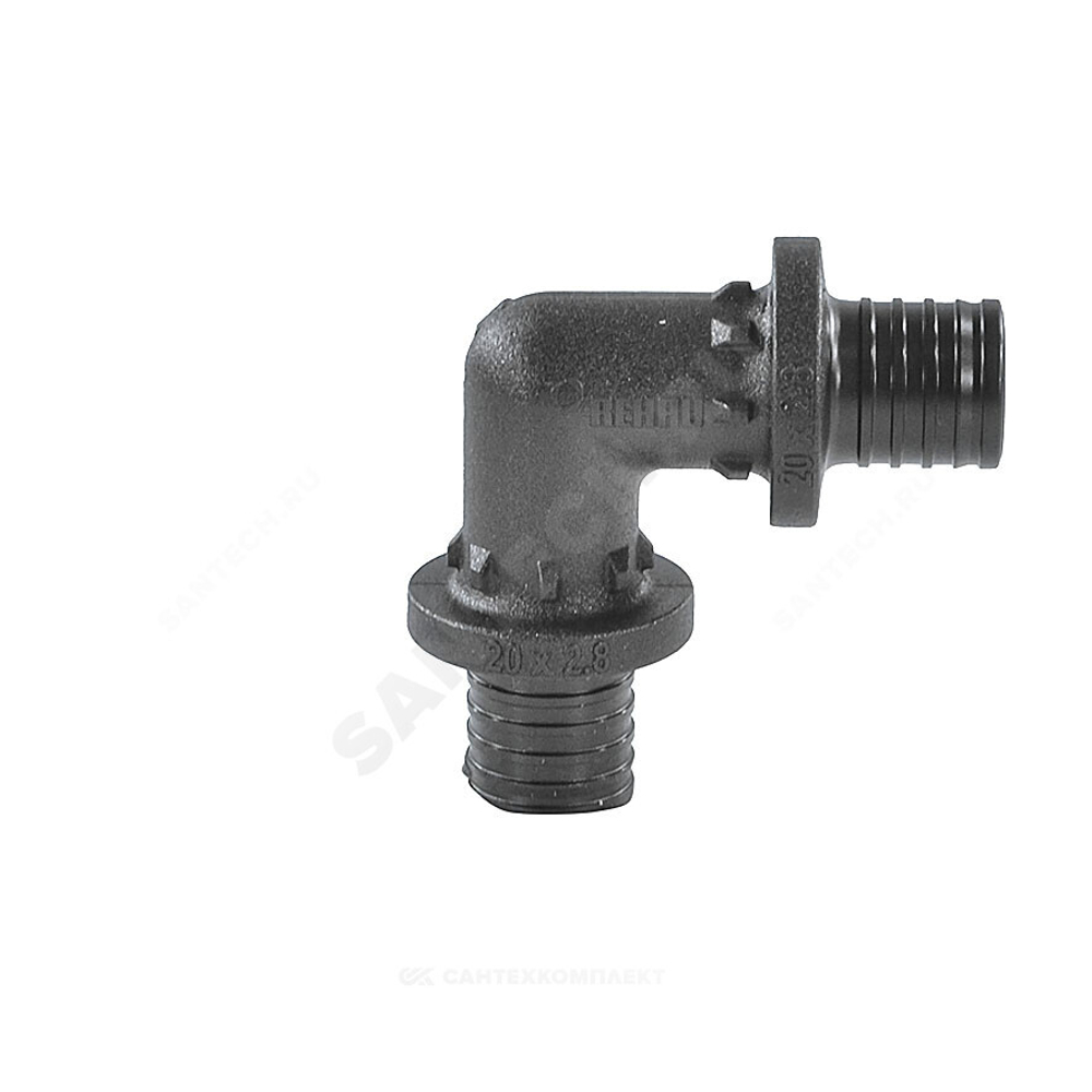 Угольник для PE-X труб аксиальный PPSU Дн 16х90гр RAUTITAN PX Rehau 11600211001