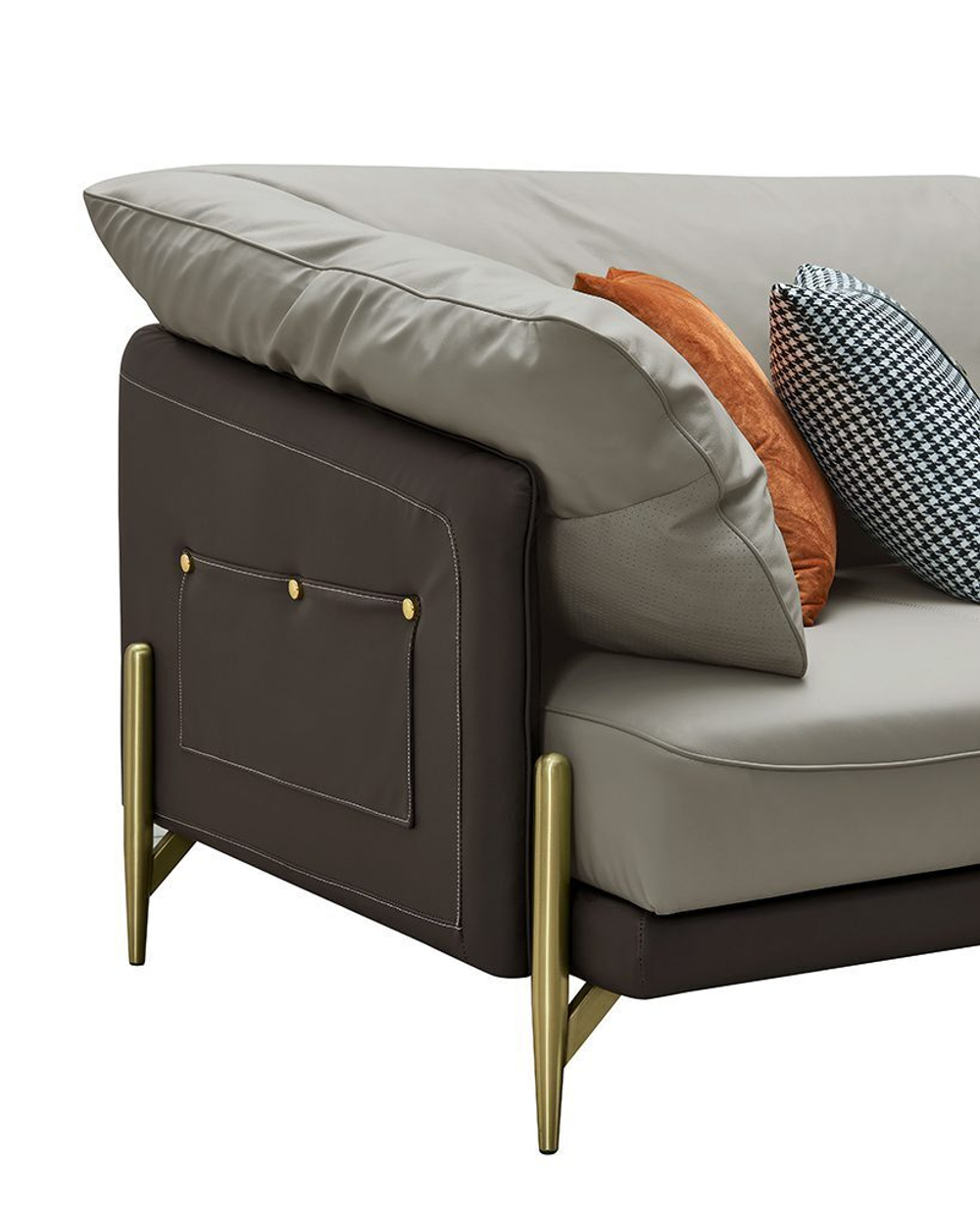 Диван ARTE NAPPA SF035 (3-х местный) серый/темно-серый #6623