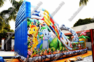 Коммерческий надувной батут "Солнечный остров" 7.5*5*5 м