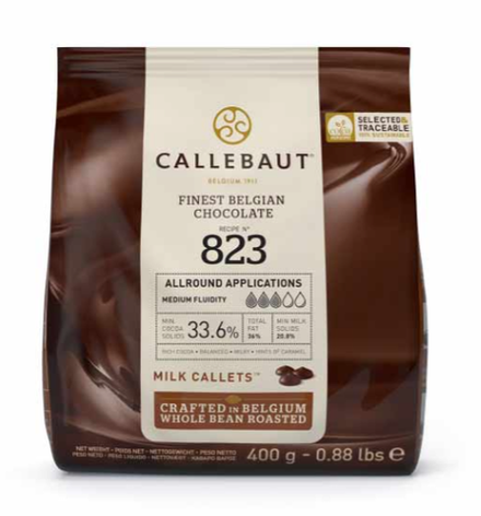 Шоколад Callebaut Молочный 33.6% (Пакет 400гр)