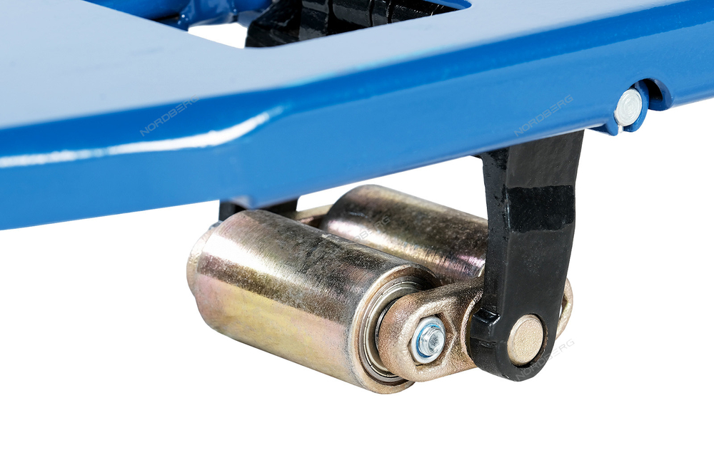 NORDBERG (N3903-10) Тележка (рохля) складская гидравлическая с низким подхватом 1 т, с полиуретановыми колесами